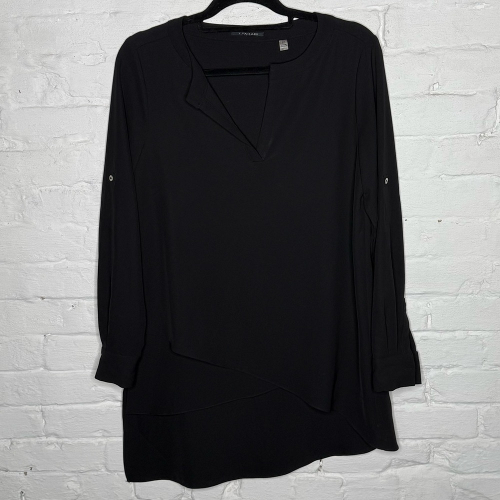 T Tahari Black Tunic S